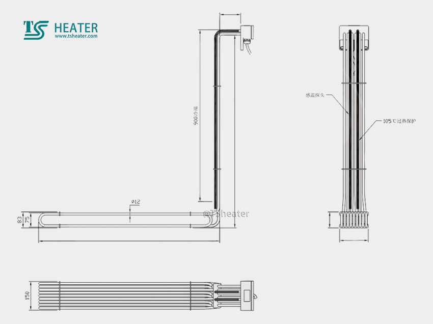 Customized Teflon Immersion Heater (4)